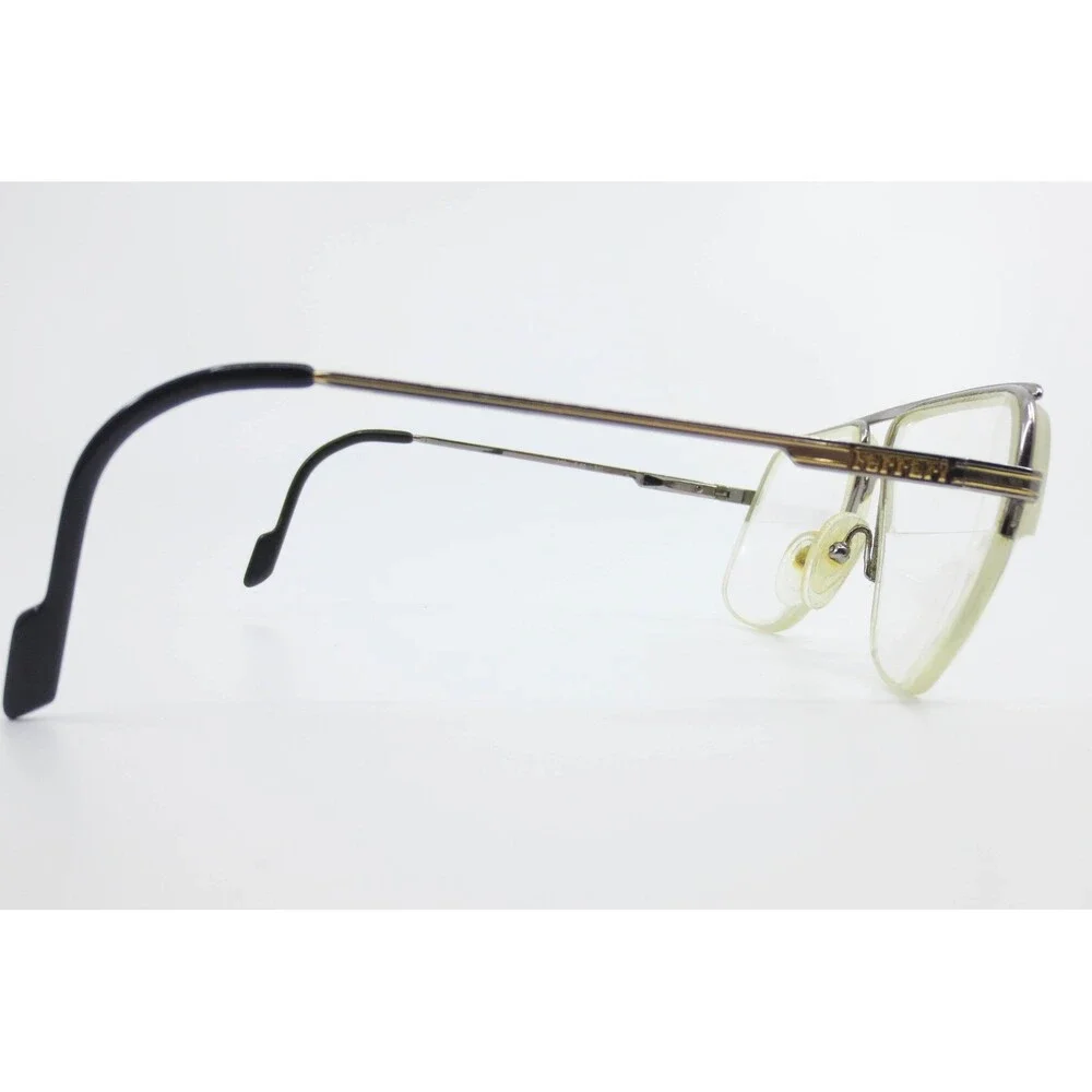 Ferrari Vintage Aviator Eyeglass Frames Gold Silver Italy F65 91L 56-15 140